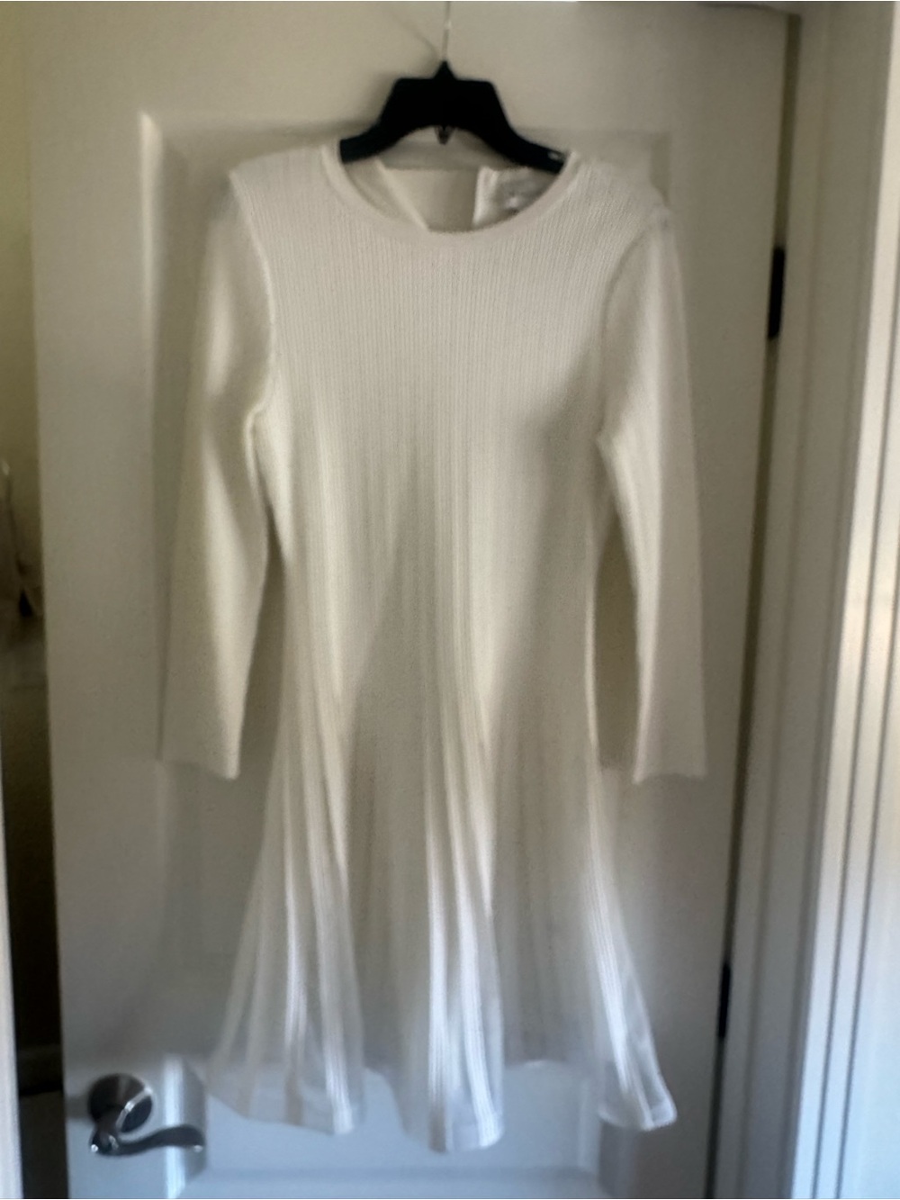 Classic White Midi Sweater Dress - Women's